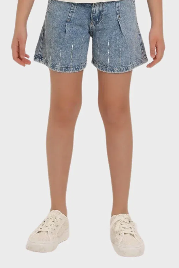 Детские шорты для девочек джинсовые Stoned Denim Girls Shorts Escabel, Blue