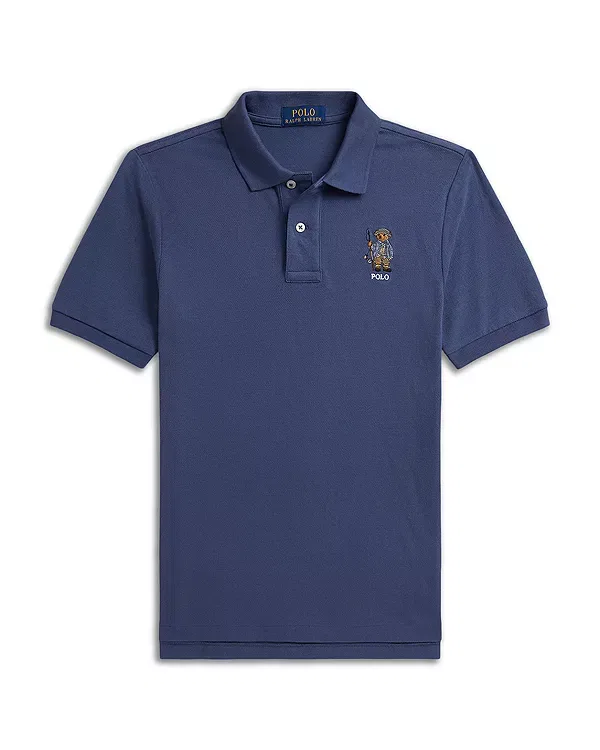 Детское поло для мальчиков с принтом Polo Bear Ralph Lauren, Old Royal