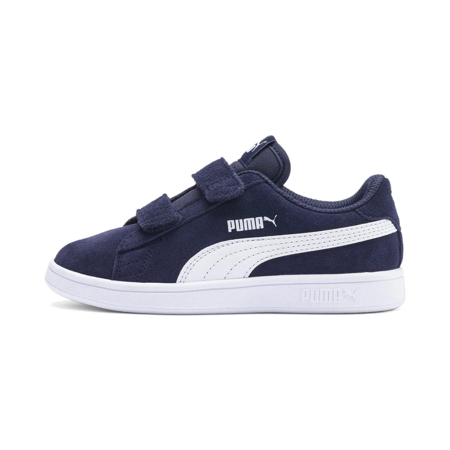 Детские кроссовки из велюра Smash v2 Suede Kids Puma, Blau — фото 3