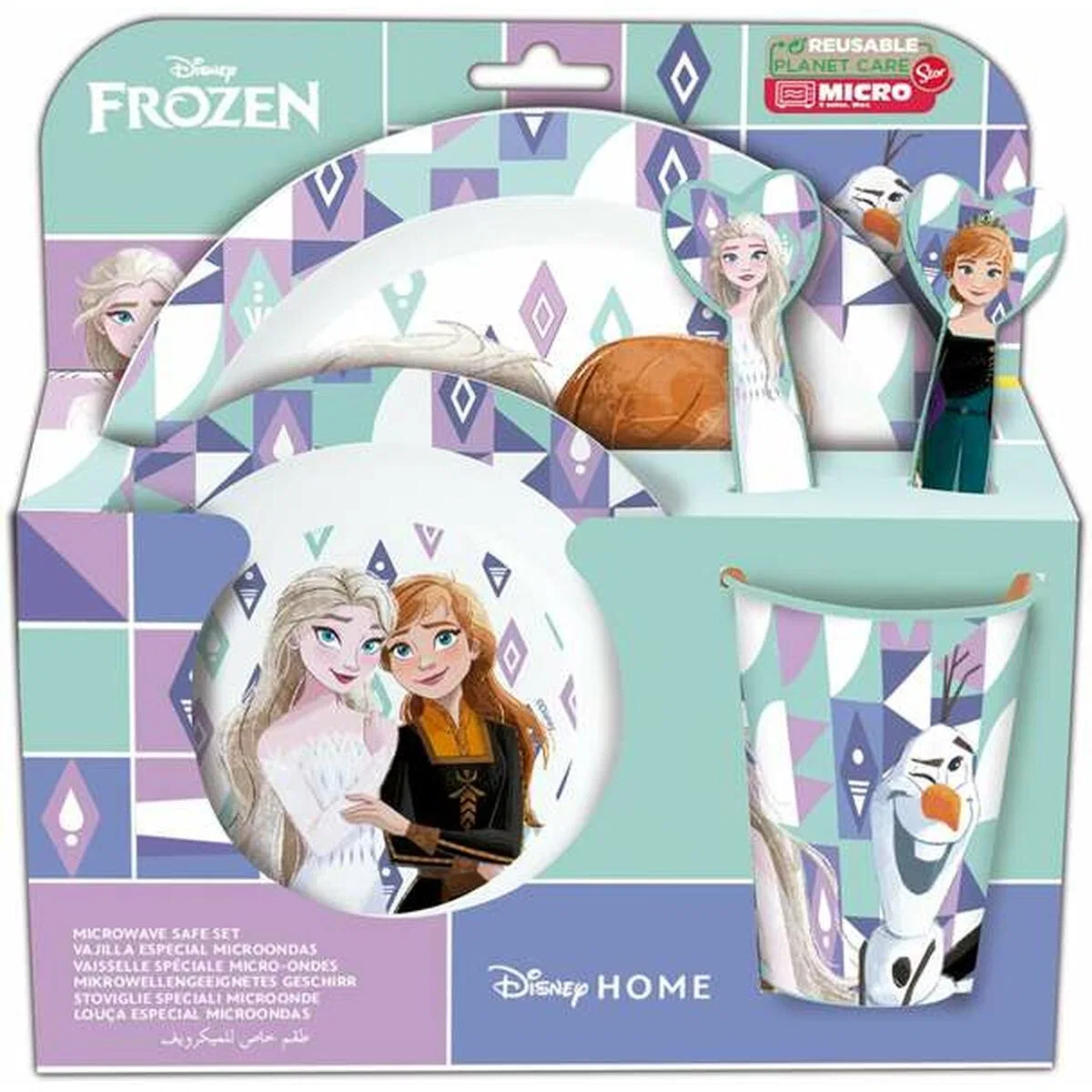 Детский набор посуды для пикника Frozen Ice Magic, с принтом, 5 предметов, Frozen