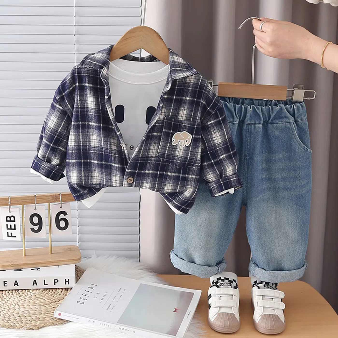Комплект штанов для мальчиков с длинным рукавом 2-5 лет Chicpoint, темно-синий