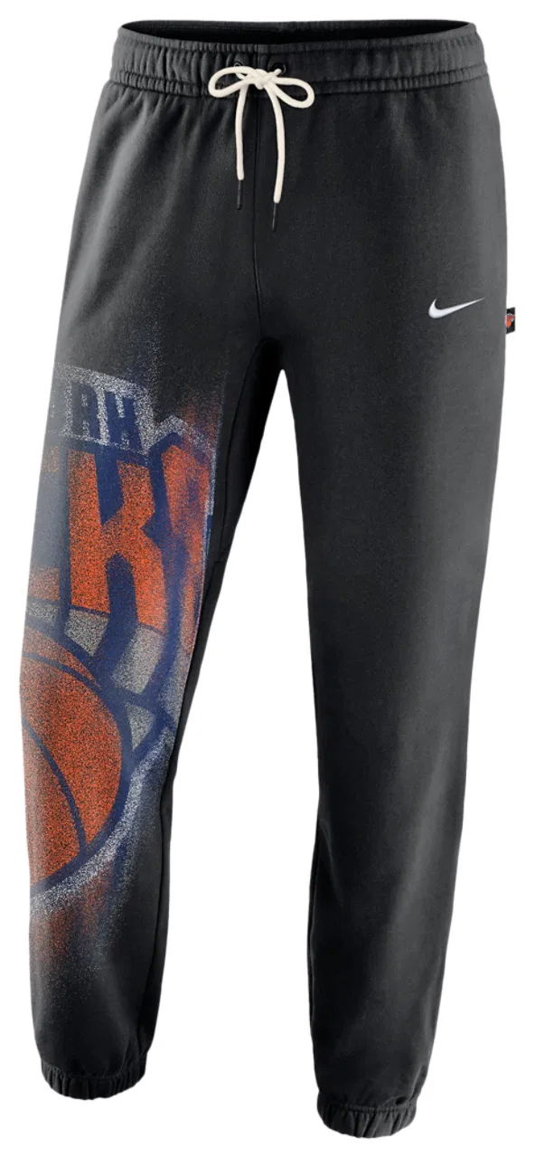 Мужские спортивные штаны из флиса Knicks Basketball Icon Nike, бело-черный