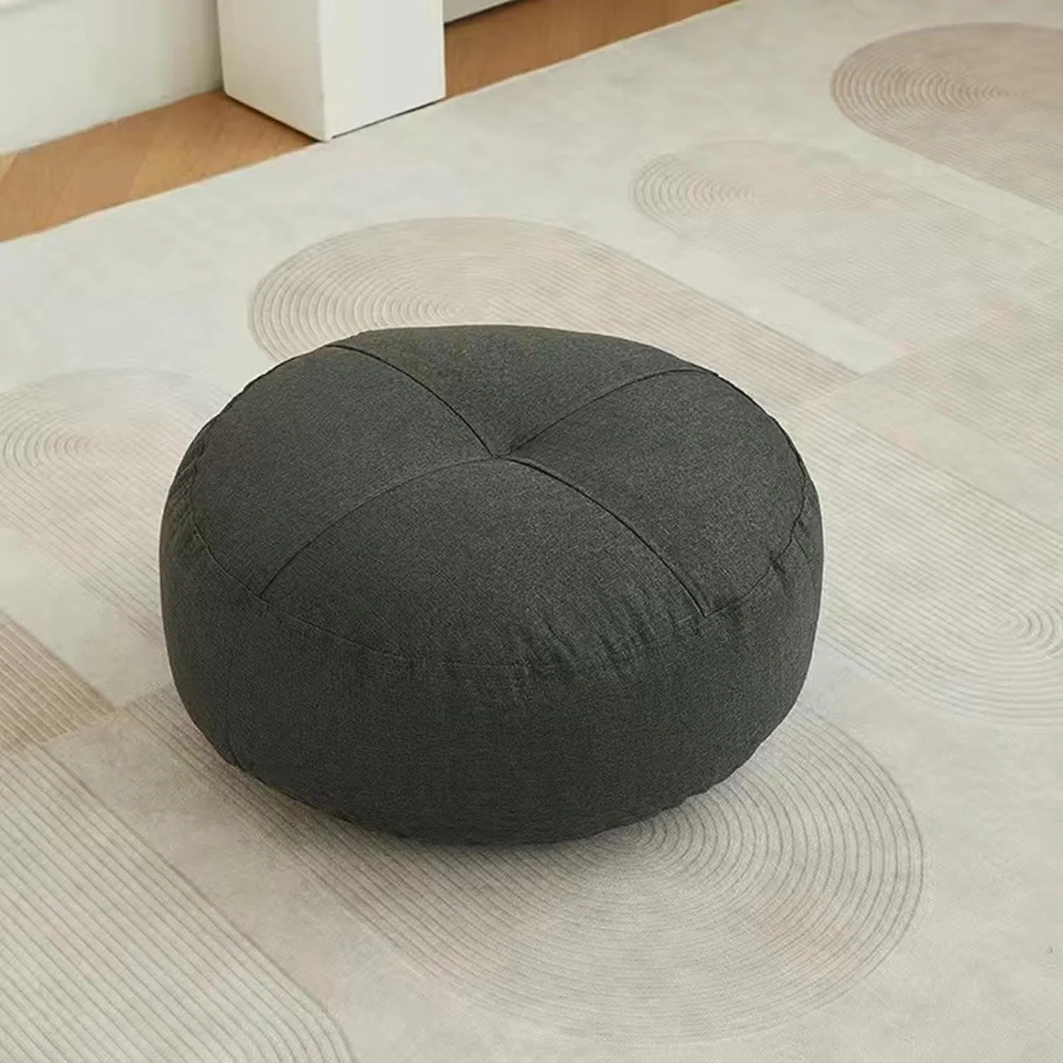 Круглое напольное подушка для медитации, LIXSAZSE, 40x15 см, Dunkelgrau — фото 3