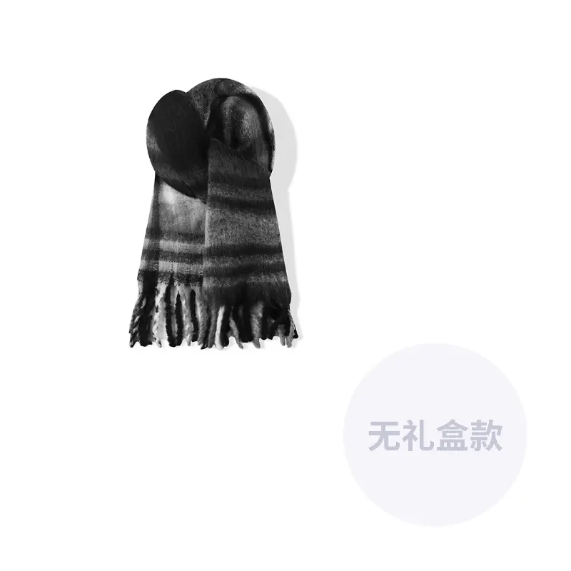 

Вязаный шарф унисекс, Black Gray