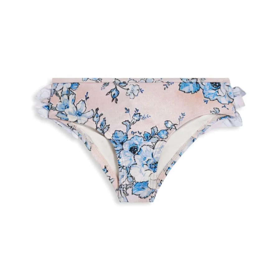 Плавки бикини с принтом All-Over Floral Print Zimmermann, Peach/Blue Floral
