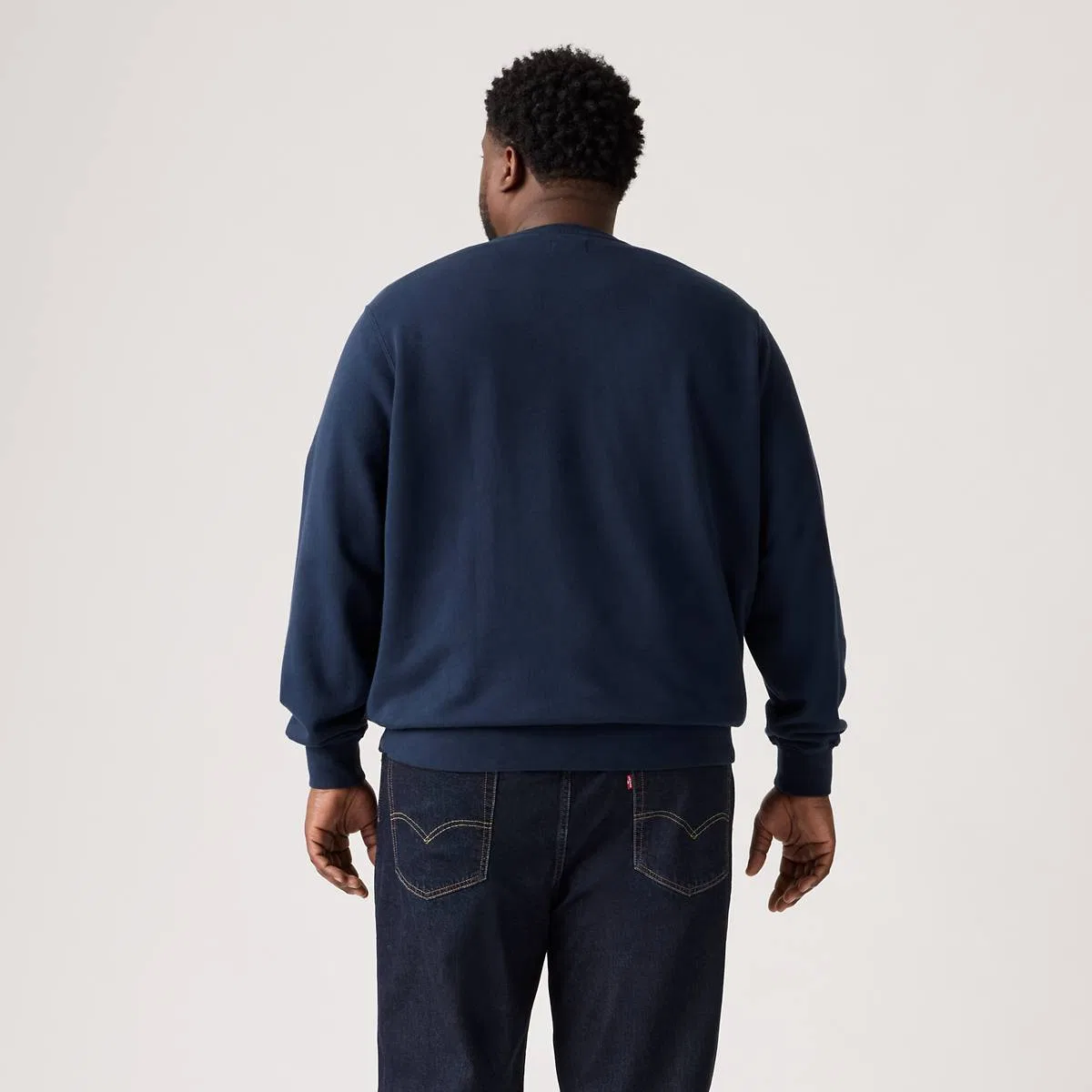 Оригинальная фирменная толстовка с круглым вырезом (размер «большой») Levi's, Navy Blazer - Blue — фото 4