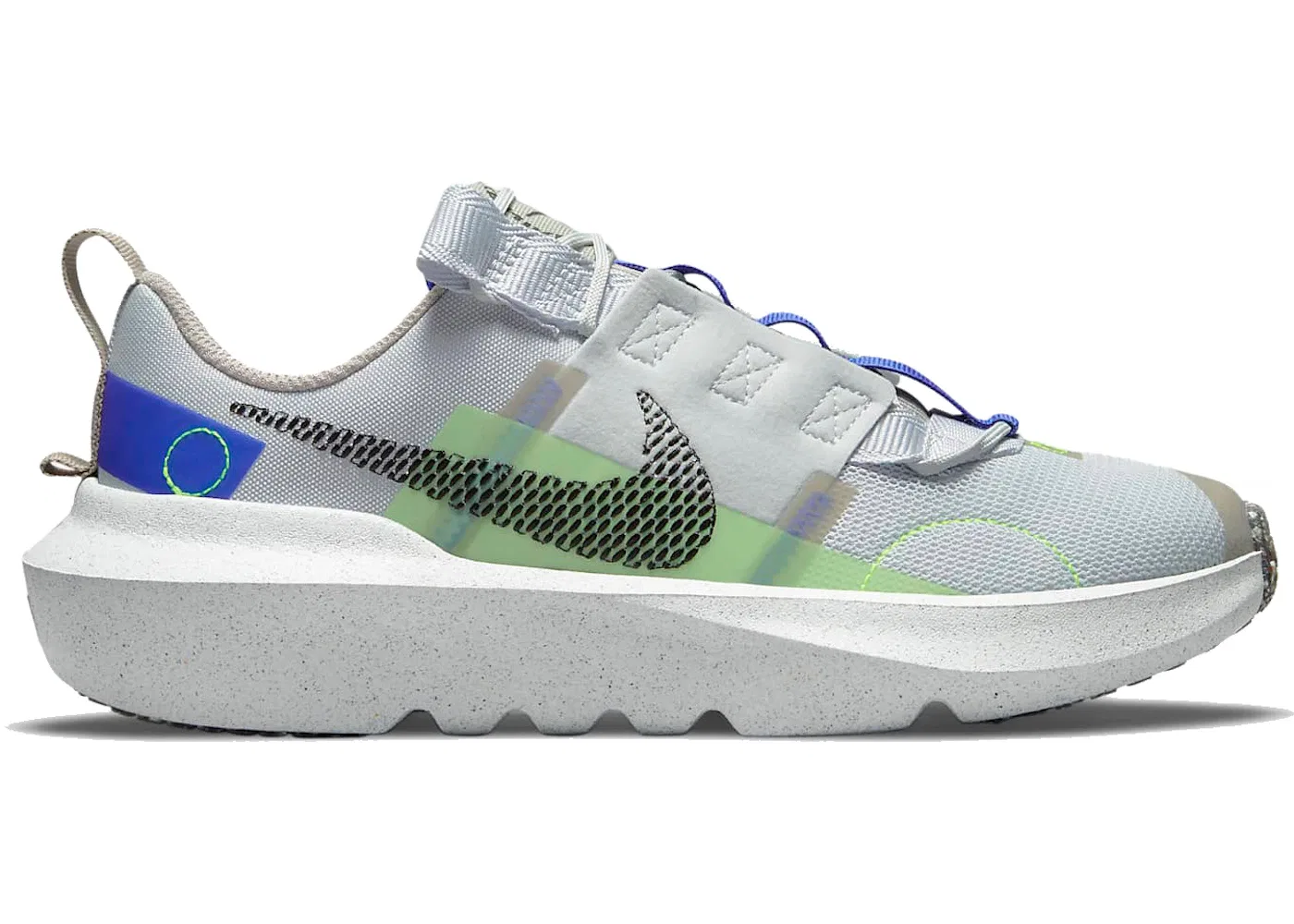 Детские кроссовки Lifestyle Nike Crater Impact, Pure Platinum/Black-Electric Green-Racer Blue-College Grey