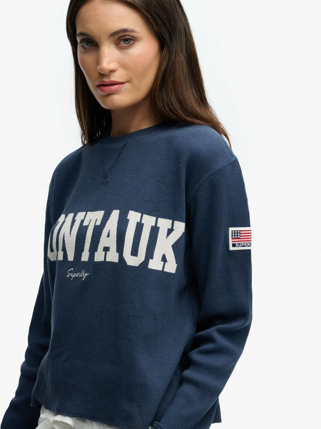 Футболка с длинным рукавом Athletic Essential Graphic Superdry, синий