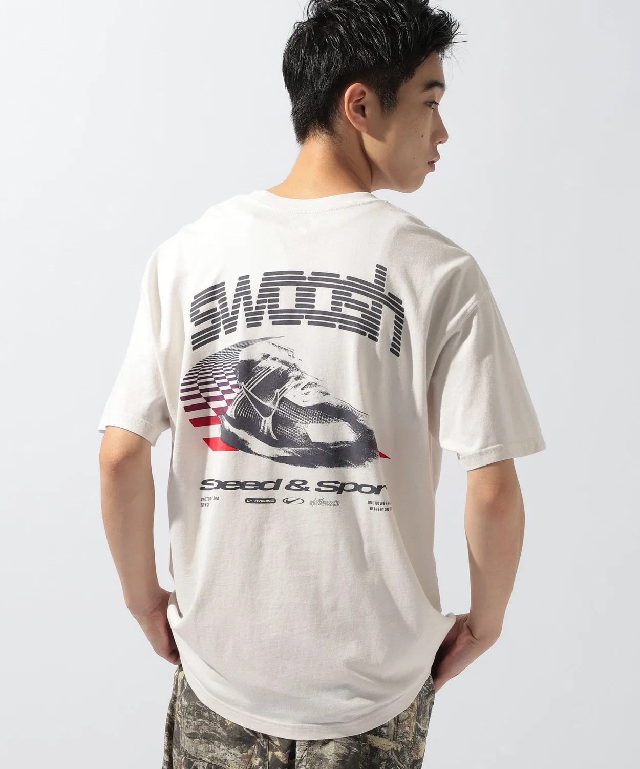 Мужская футболка с принтом NIKE, Off White