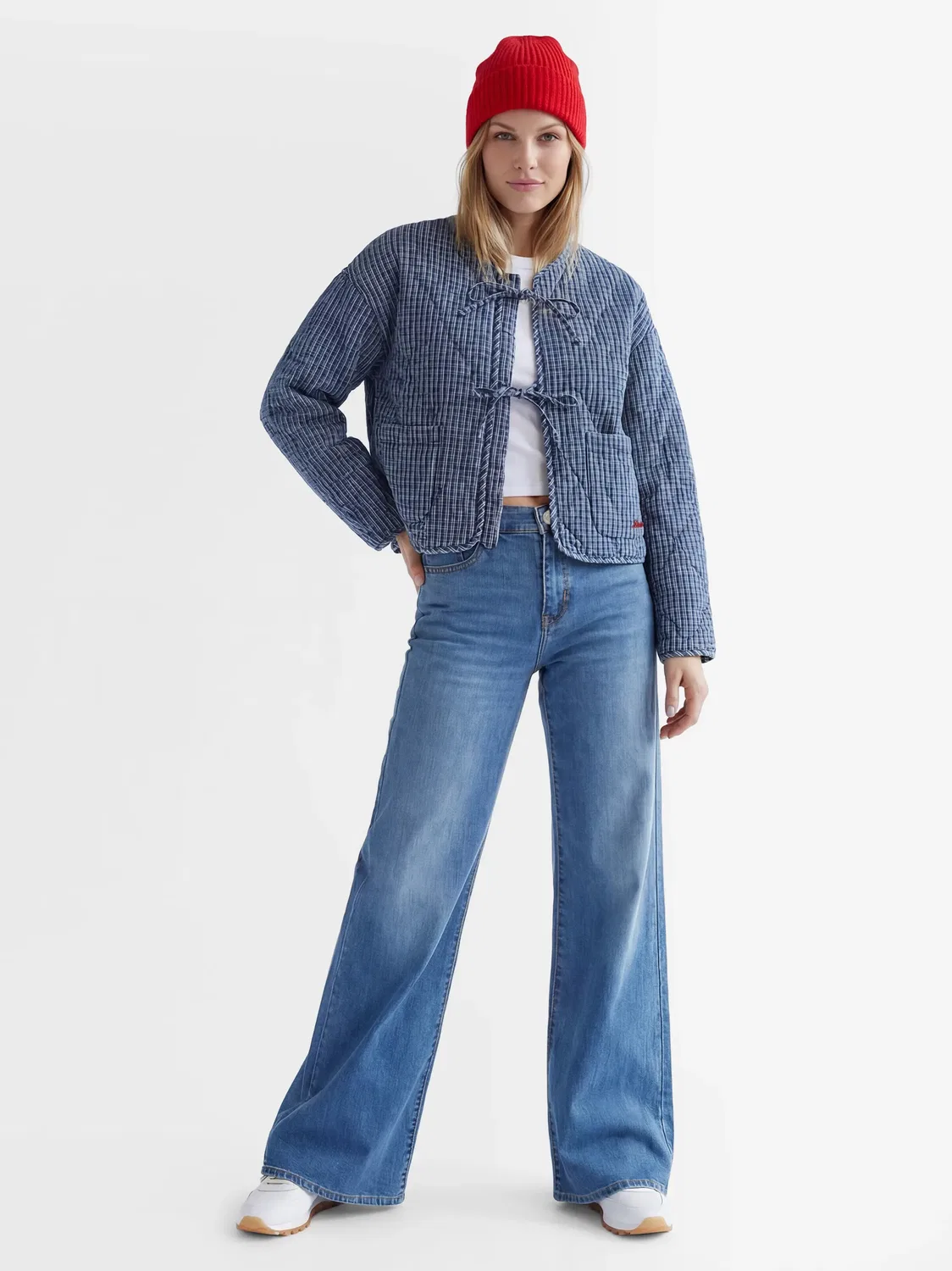 Женская стеганая куртка Relaxed Fit Levi's, Indigo White — фото 3