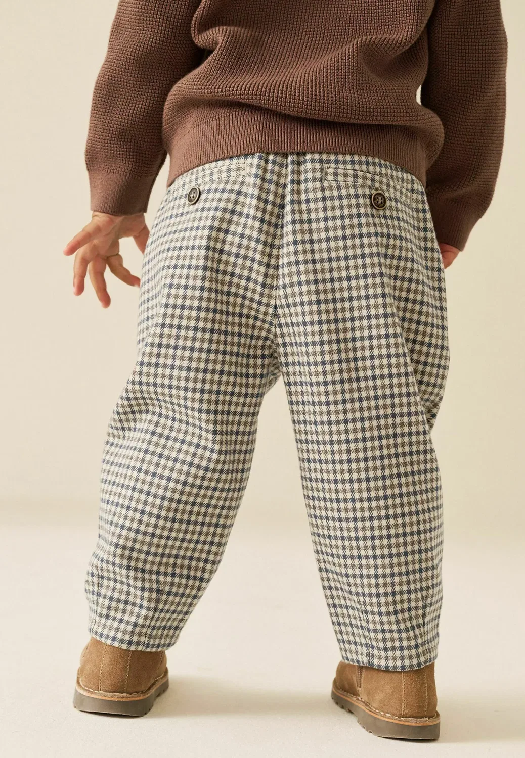 Свободный крой - уютные элегантные брюки - брюки Next, Blue Neutral Check — фото 3