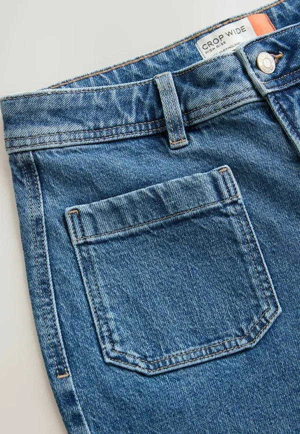 Брюки из 99% хлопка Regular fit - patch pocket cropped jeans 2 pack - flared jeans Next, multi, мультиколор — фото 3