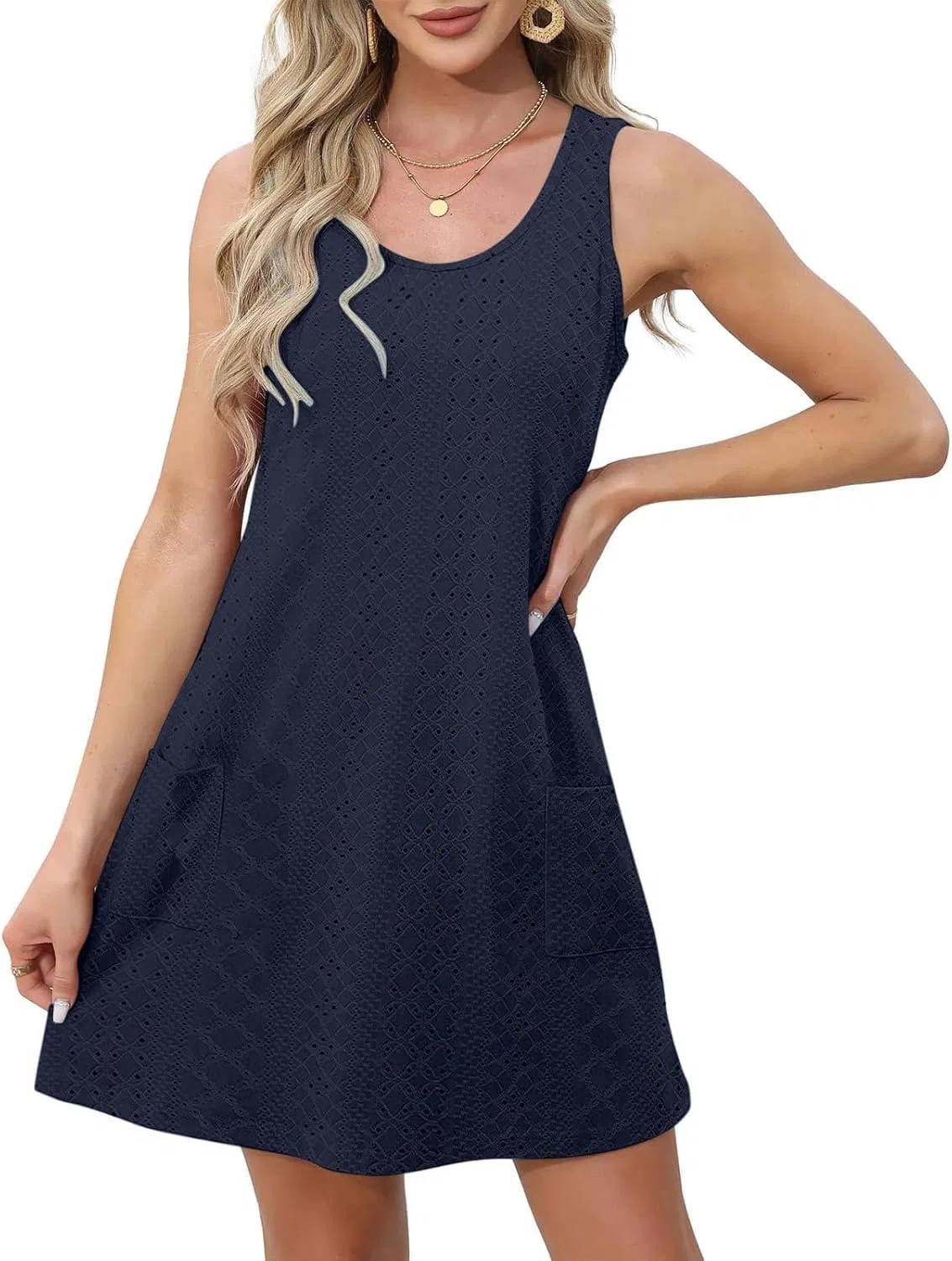 Женское платье-тенниска с вырезами Athletic Dress, Navy