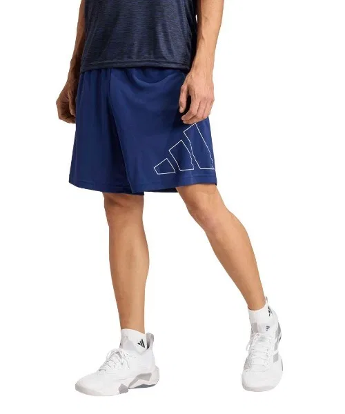 Мужские шорты с принтом Workout Essentials Base Pique Big Logo Adidas, Dark Blue