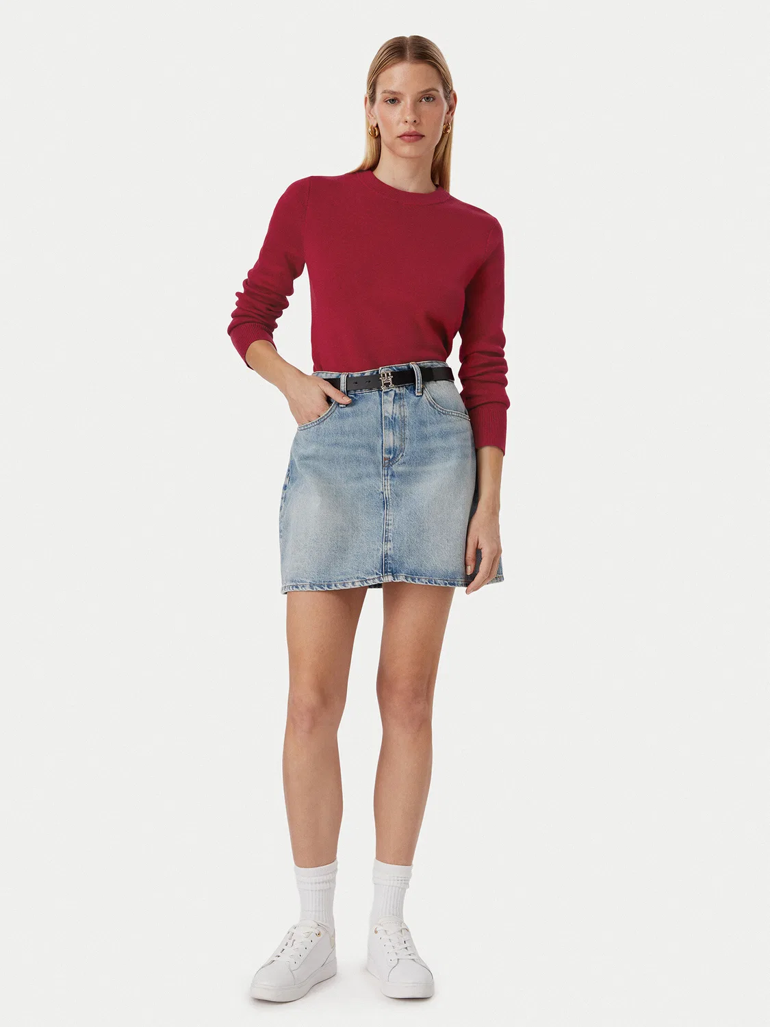 Женский пуловер стандартного кроя Full Tommy Hilfiger, красный — фото 2