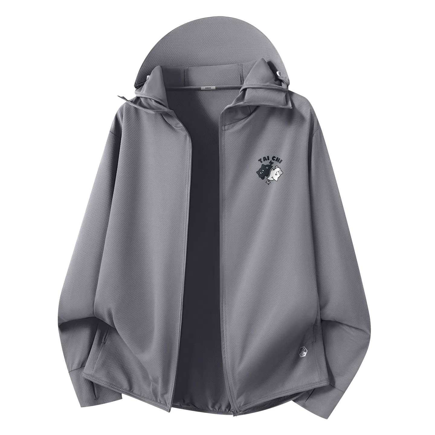 Детская куртка для защиты от солнца с принтом MINISO, Dark Gray