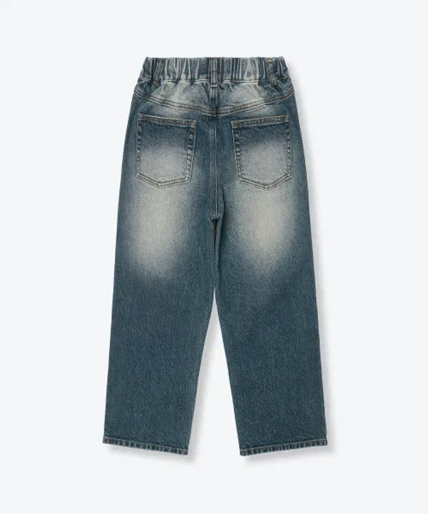 Джинсы с широкой посадкой, Big Brush, Musinsa Standard Kids, Medium Indigo — фото 4
