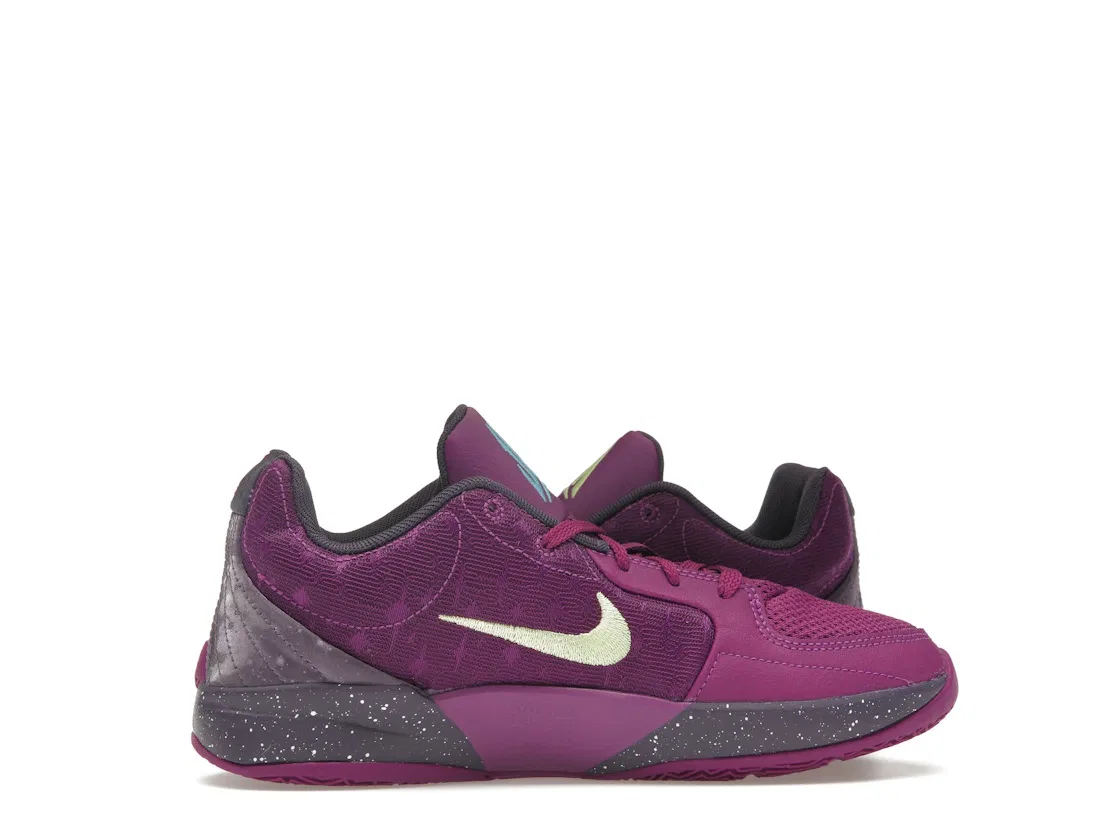 Детские кроссовки для мальчиков с принтом Nike Ja 2 Nike, Bold Berry Light Lemon Twist Dark Raisin Baltic Blue — фото 3