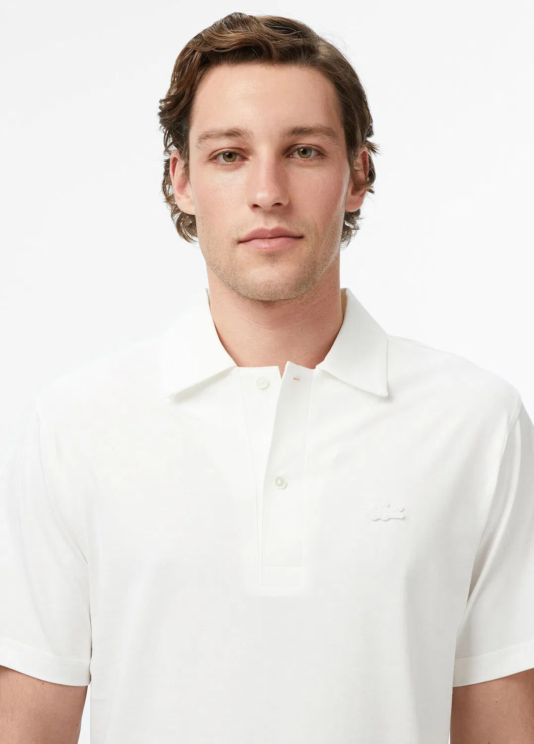 Поло Lacoste Paris Classic Fit, белый — фото 4