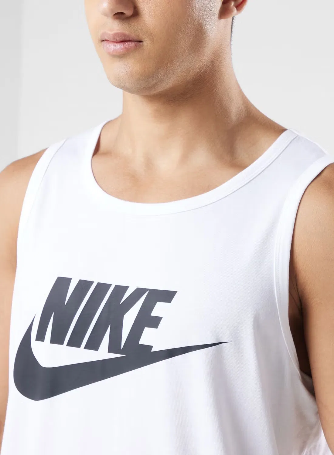 Майка спортивная без рукавов Nike, белый — фото 3