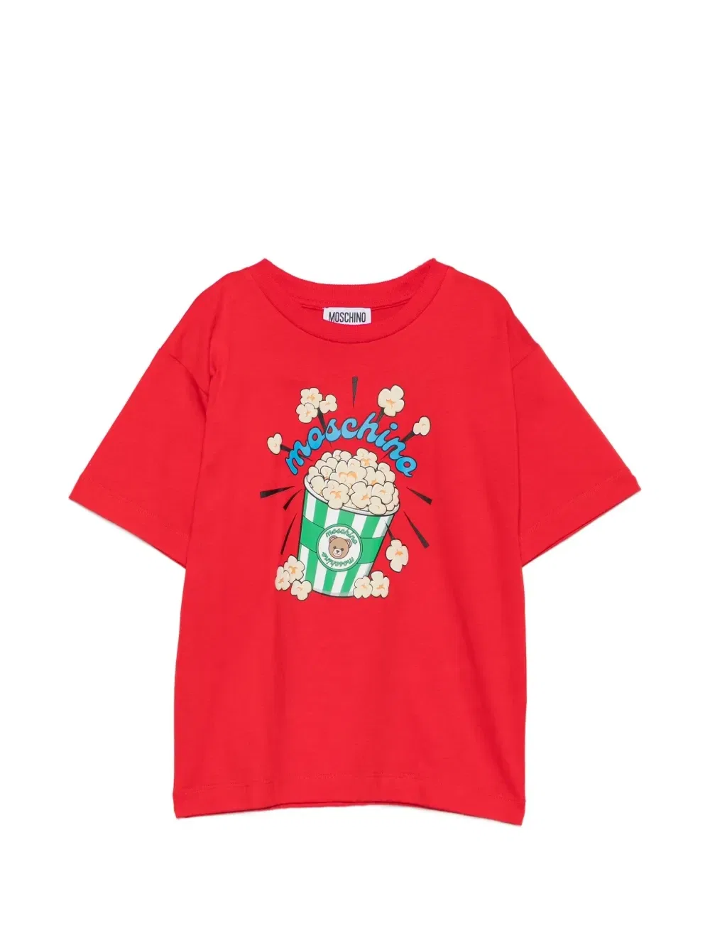 Футболка с принтом "Попкорн" Moschino Kids, красный