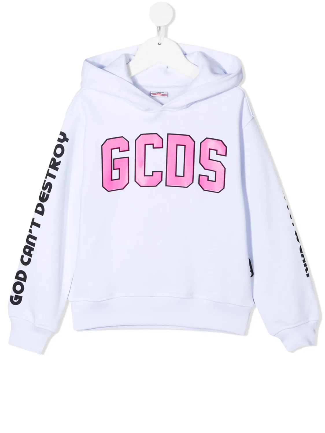 Худи с логотипом и принтом GCDS, белый