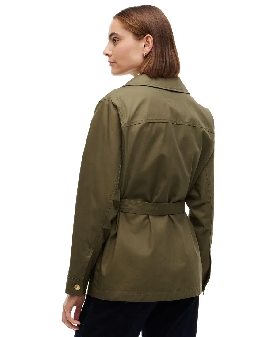 Полевая куртка из хлопка с воротником и съемным поясом Tommy Hilfiger, Utility Olive — фото 4