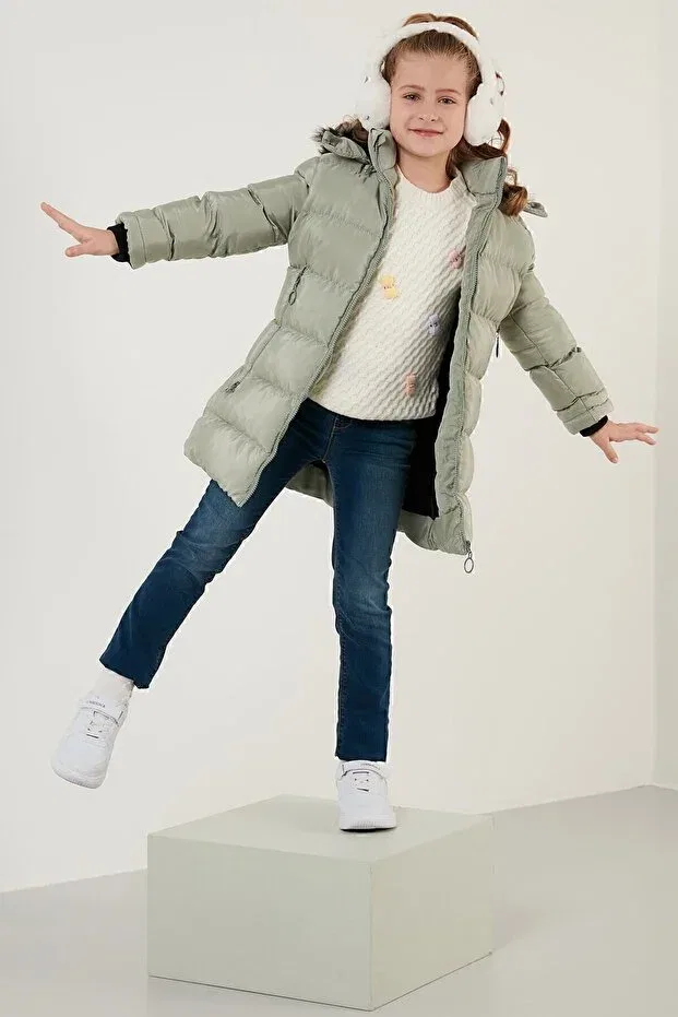 Детское пальто для девочек с длинным рукавом Lela, Mint