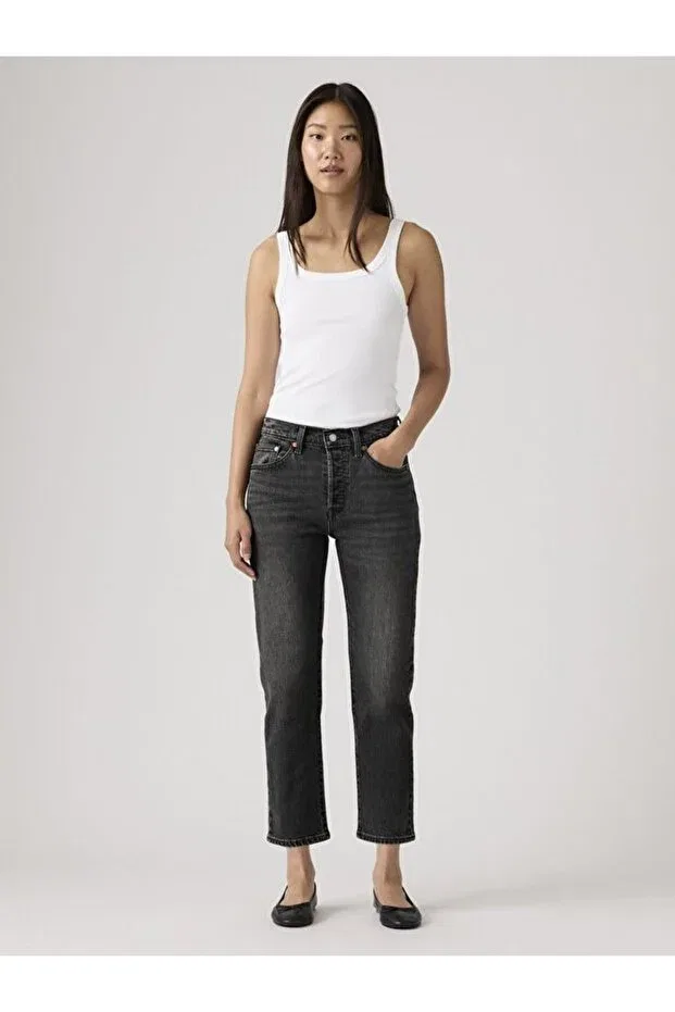 Женские джинсы-кроп из хлопка Levi'S, Black