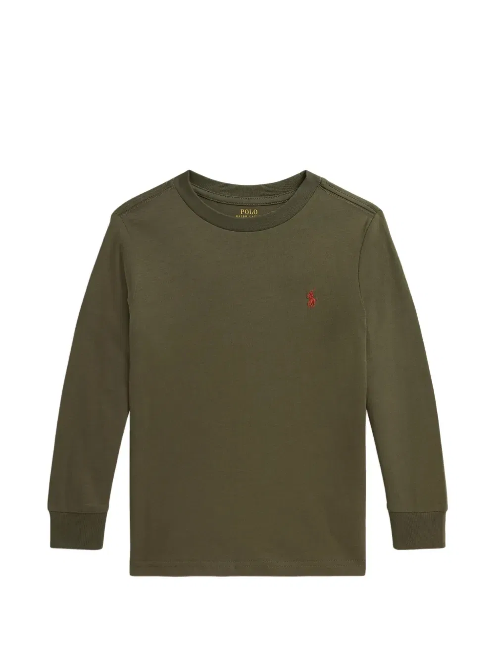 Футболка с длинными рукавами и вышивкой пони Polo Ralph Lauren Kids, зеленый