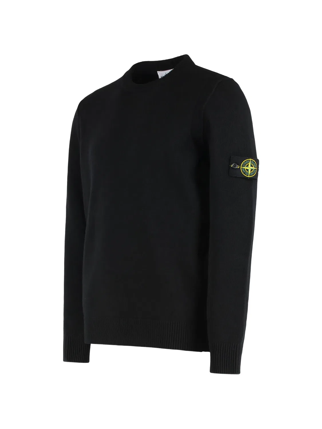 Ребристый свитер с круглым вырезом Stone Island, черный — фото 4