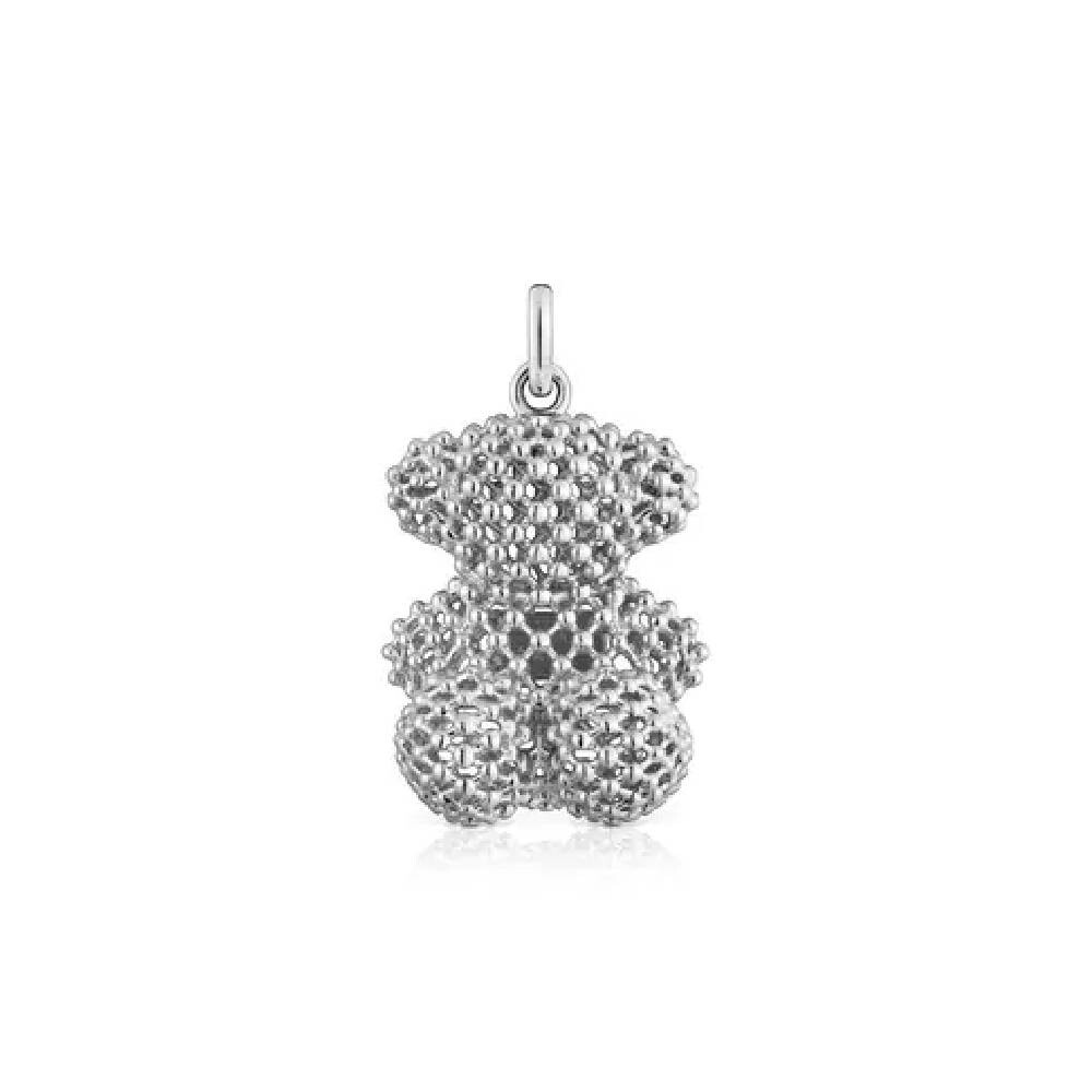 

Подвеска Tous Medium Texturized Bold Bear, белое золото