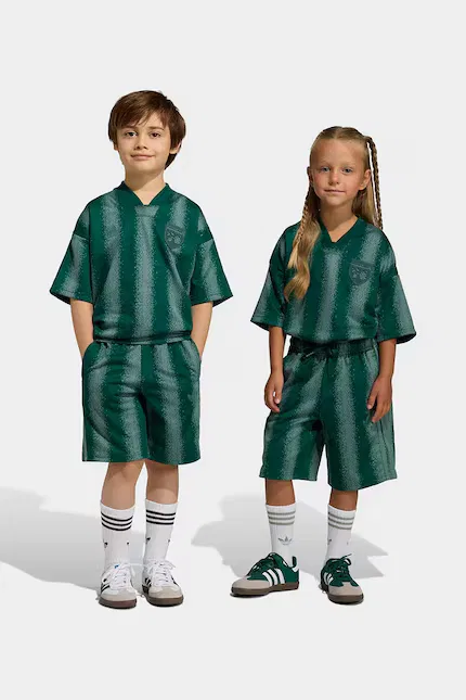 Комплект детский с принтом Adidas Originals, зеленый
