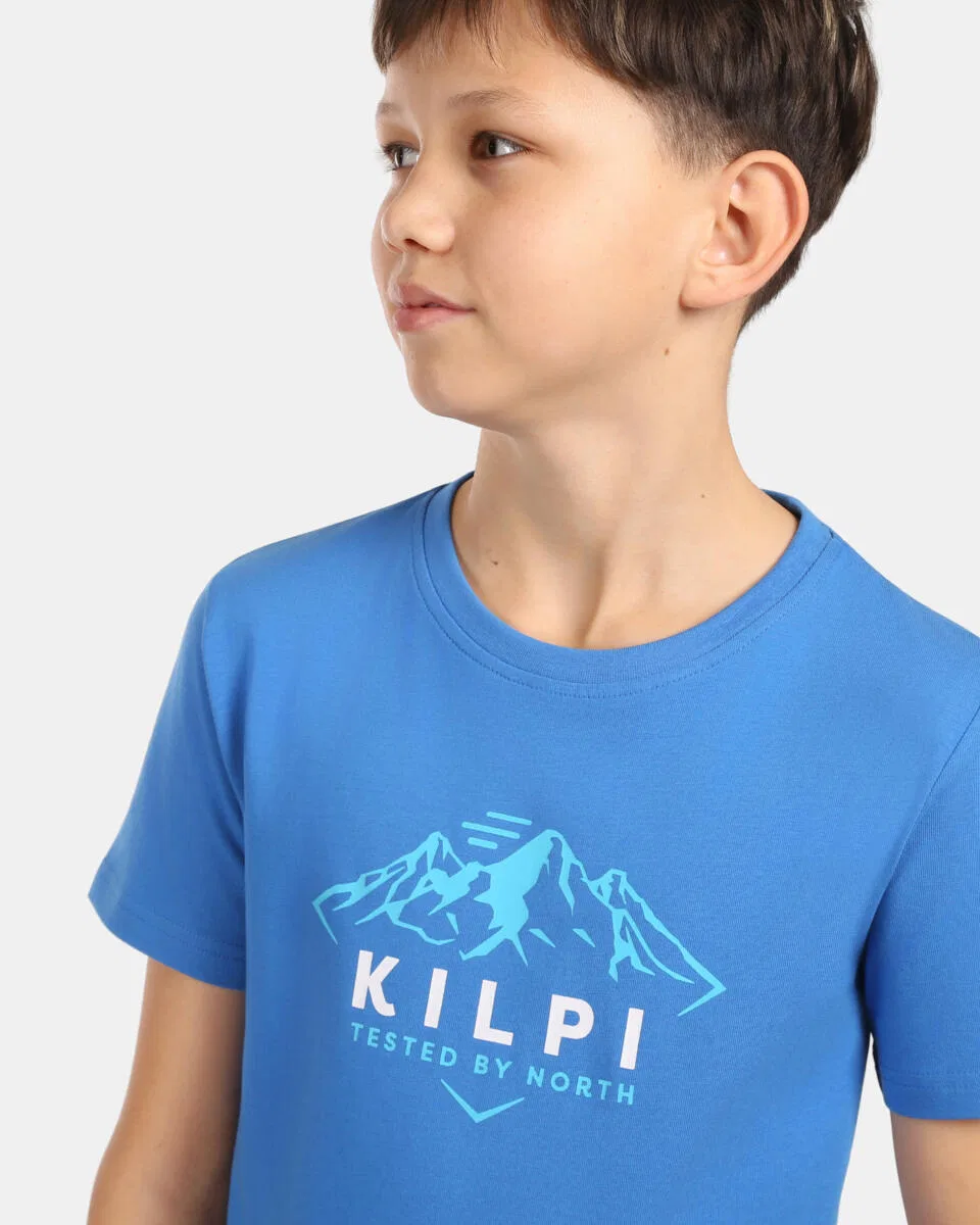 Детская хлопковая футболка Kilpi ALBION-JB, Blue — фото 3