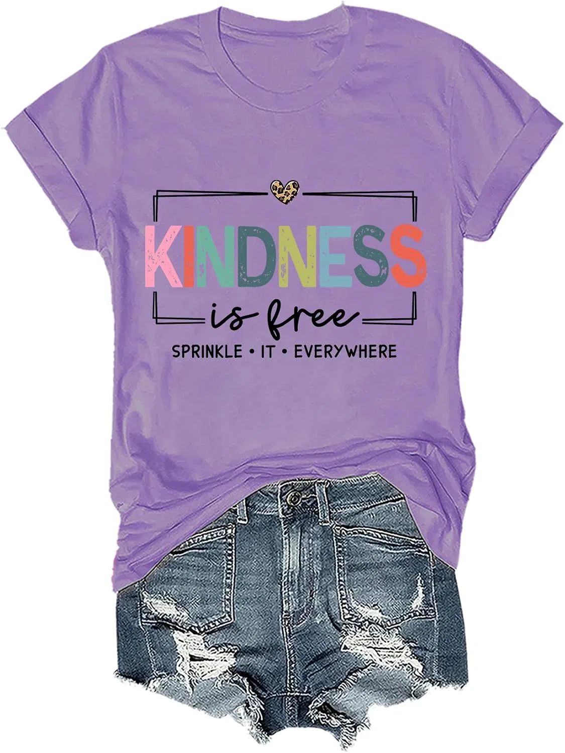 Мужская футболка с принтом Kindness is Free Sprinkle it Everywhere, Purple