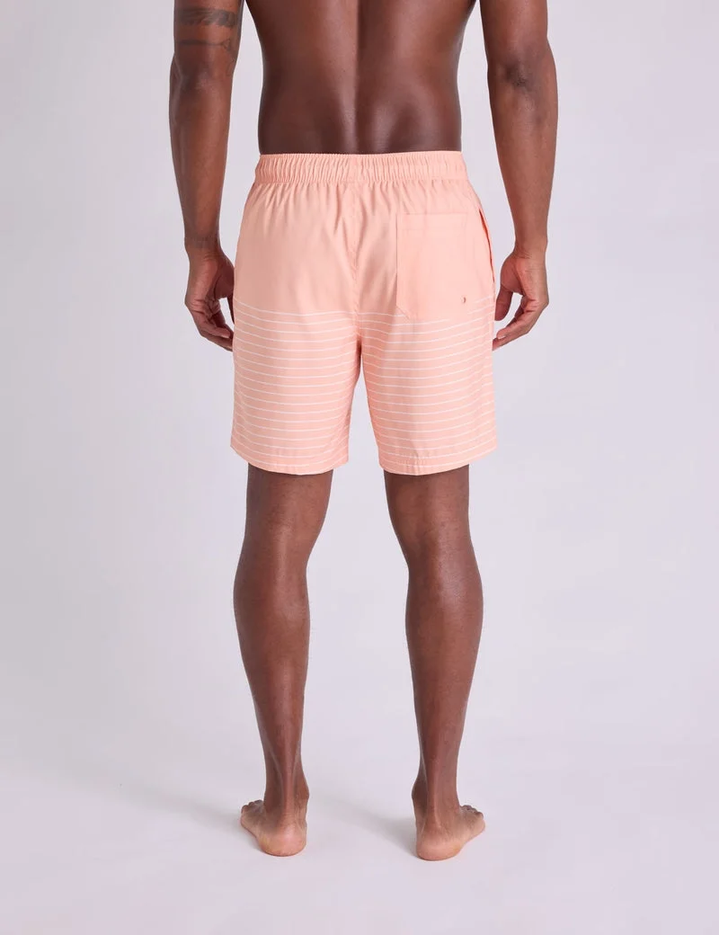 Мужские шорты для плавания U.S. Polo Assn. 7" Pin Stripe, персиковый — фото 2