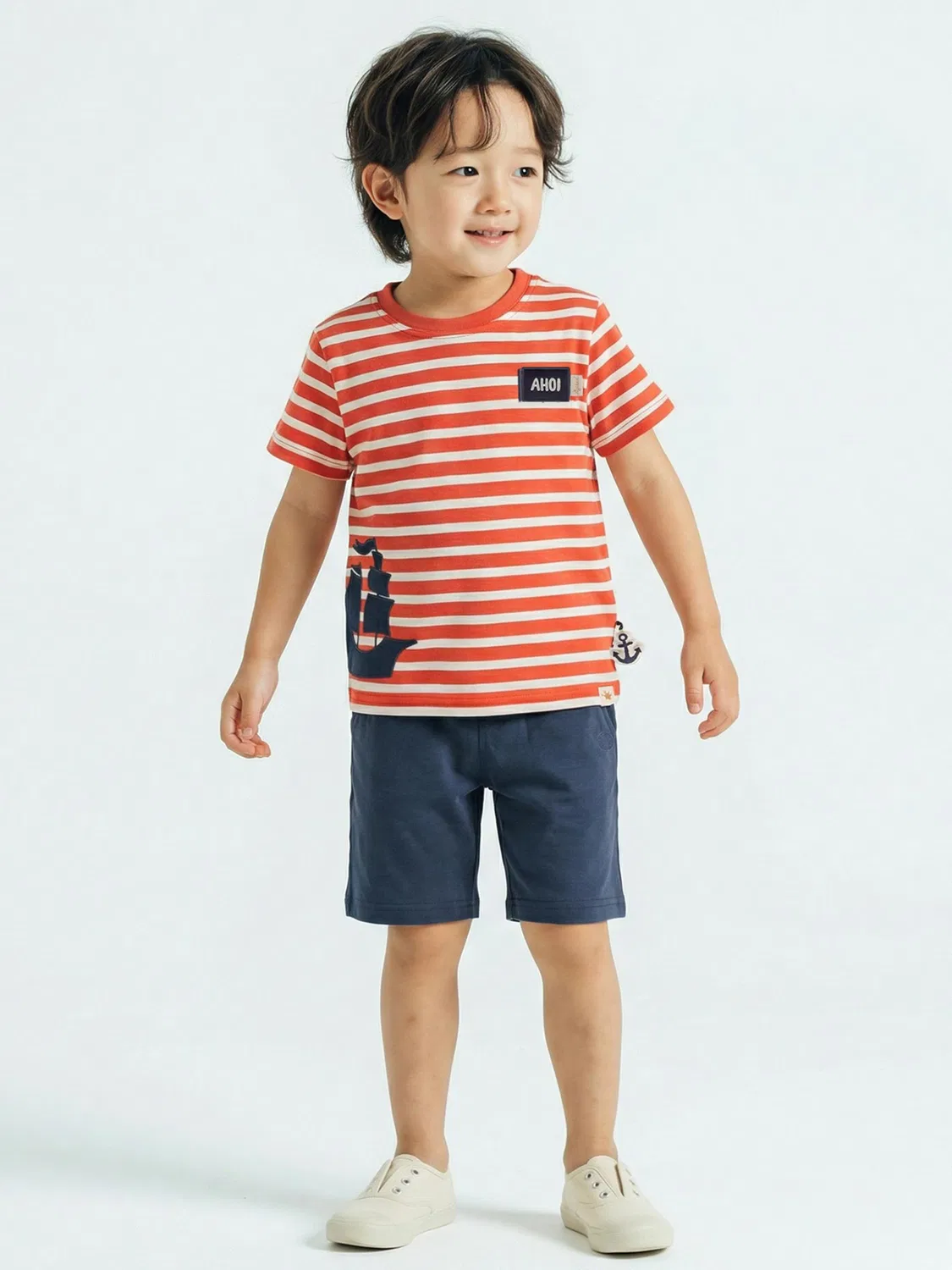 Футболка Sigikid T-Shirt Ahoi Little Pirate красного цвета — фото 4