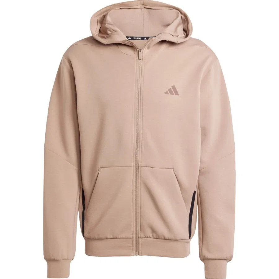 Худи с капюшоном и полной застежкой-молнией Performance JX0690 Designed For Training Full-Zip Track Jacket adidas, Коричневый — фото 3