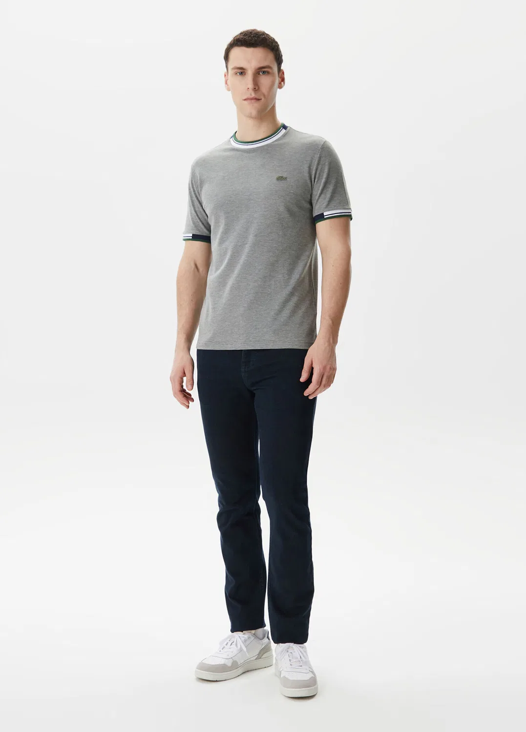 Футболка Lacoste Regular Fit, хаки — фото 3