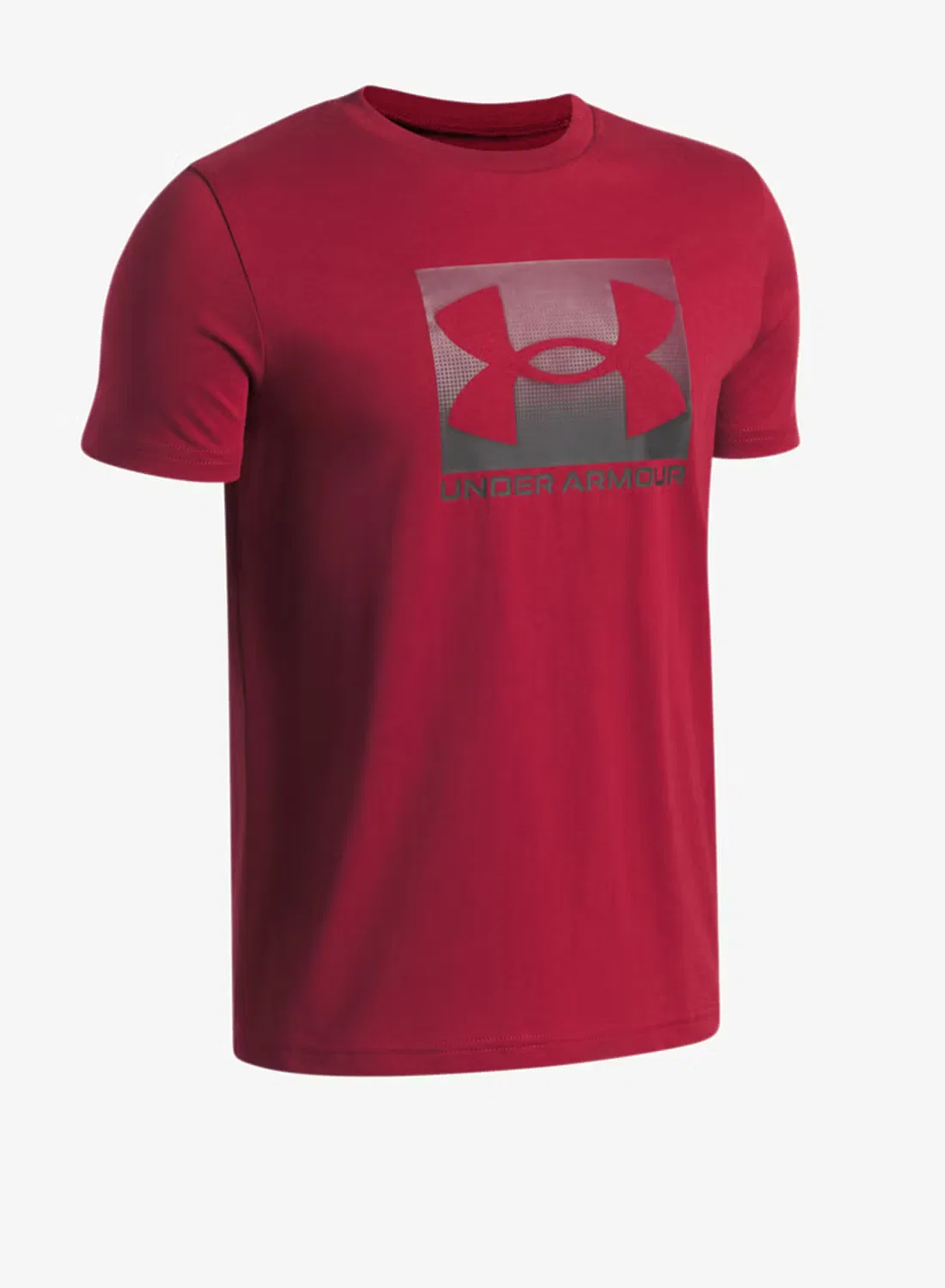 Футболка хлопковая с принтом Youth Boxed Updated Under Armour, кардинал — фото 3