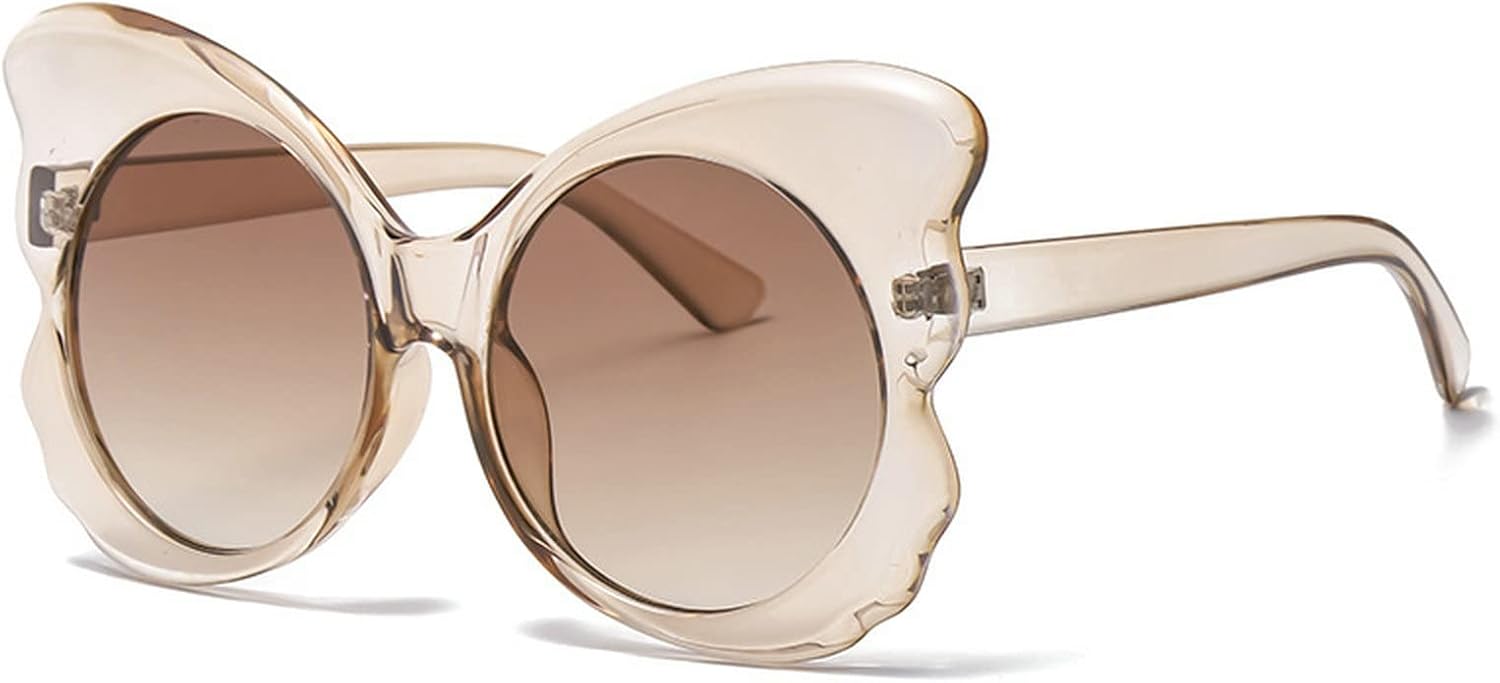 

Солнцезащитные очки COTIA Fashion Butterfly для женщин, винтажные, в большой оправе, персонализированные солнцезащитные очки для женщин, защита от ультрафиолета UV400, для мужчин, Tea