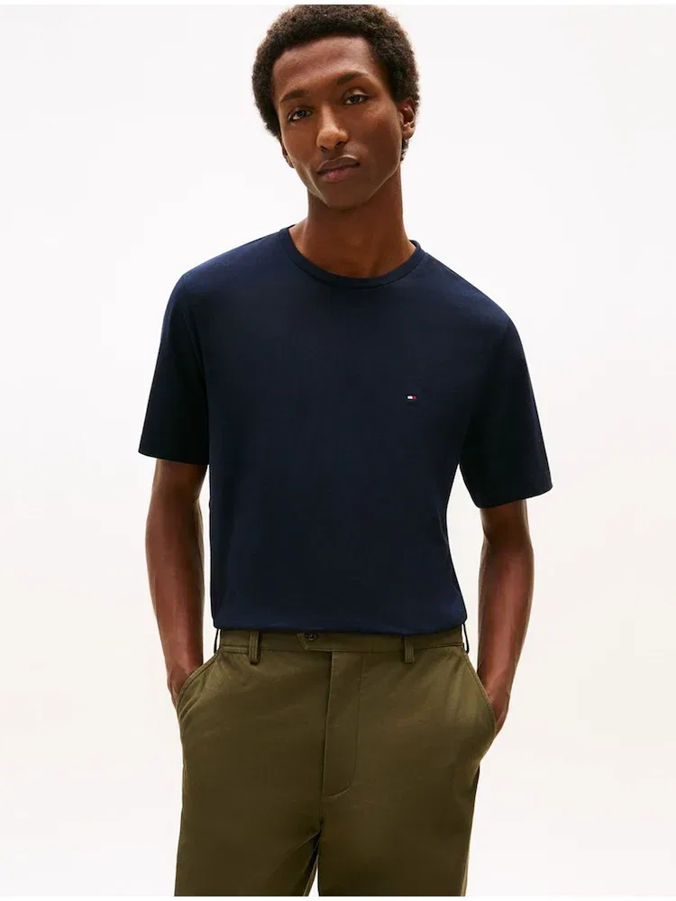 Футболка классическая с мини-флагом TOMMY HILFIGER, Navy