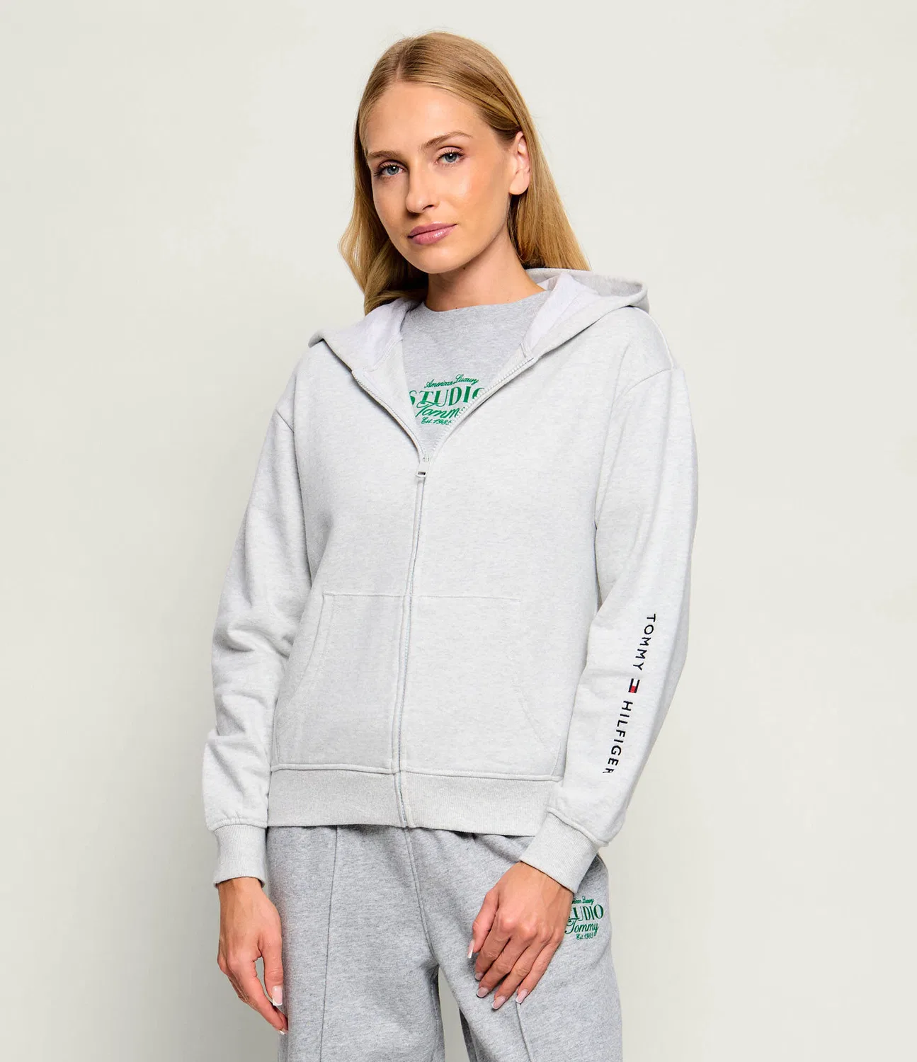 Худи свободного кроя Essential Tommy Hilfiger, Grigio