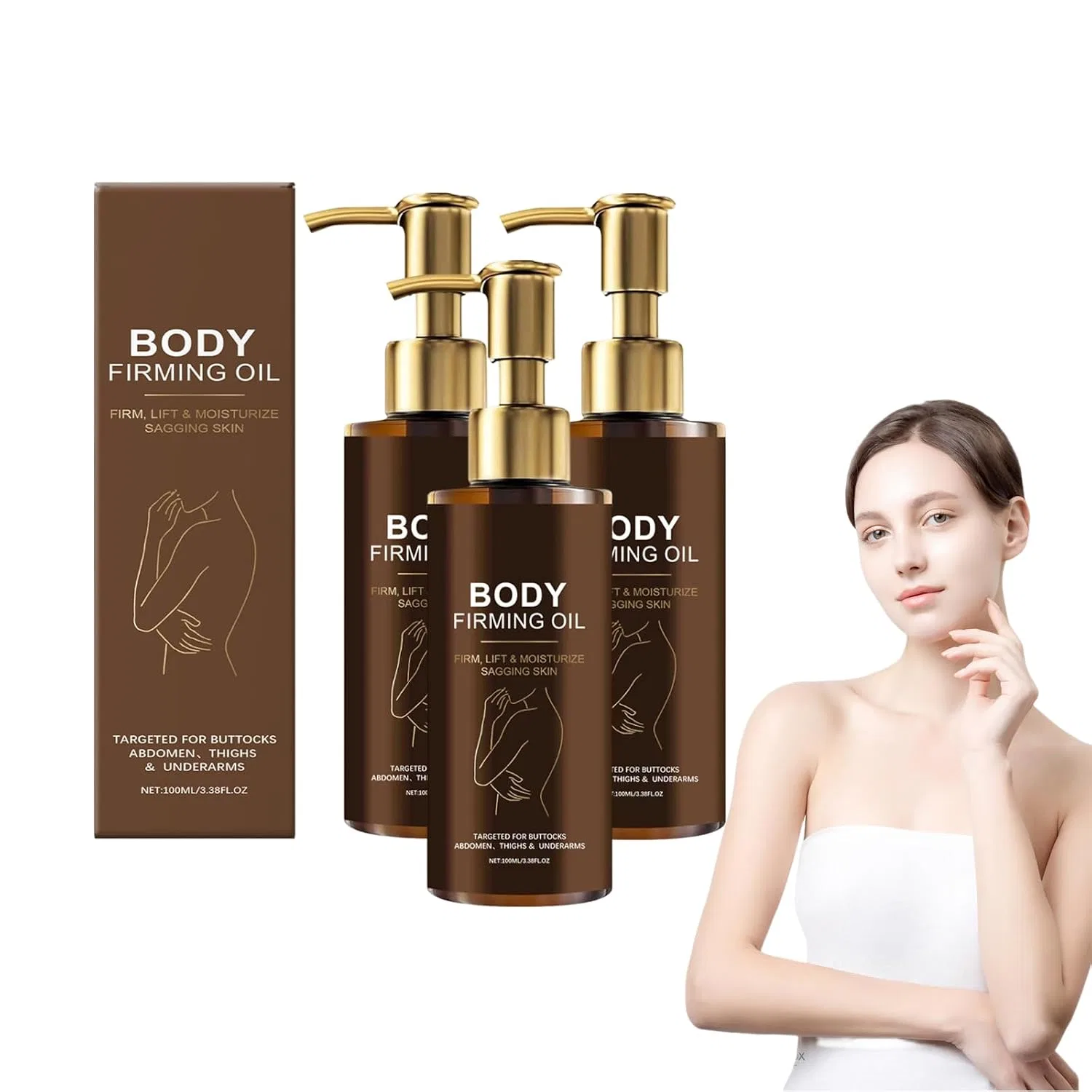 Масло для тела с витамином E, VKaoess, 3 флакона, 100 мл, 3 Bottles