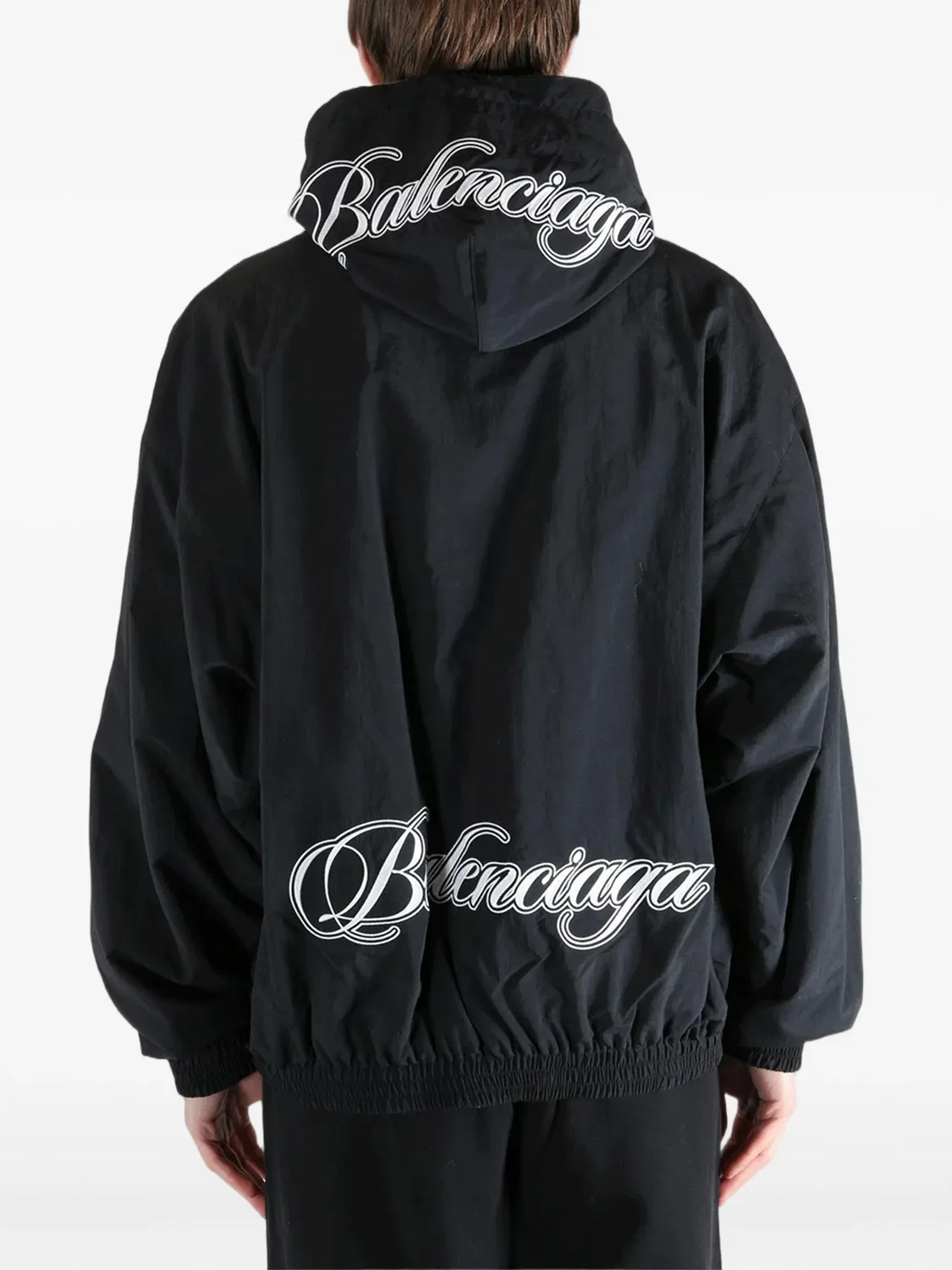 Куртка с капюшоном реверсивная черная Balenciaga, черный — фото 2