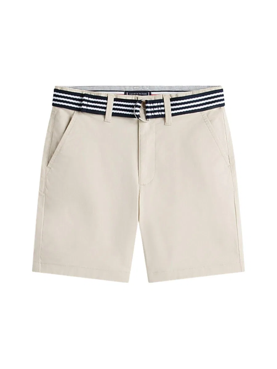 Детские свободные шорты 'Essential' кремового цвета Tommy Hilfiger Kids — фото 2