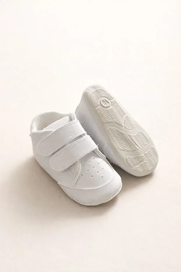 Детские ботинки для девочек кожаные Leather baby shoes Minissa Baby Kids, White — фото 4