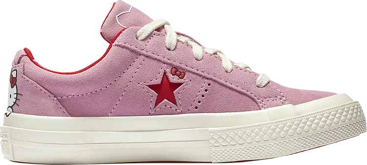 

Кроссовки Converse Hello Kitty x One Star Suede Low Top GS Prism Pink, розовый