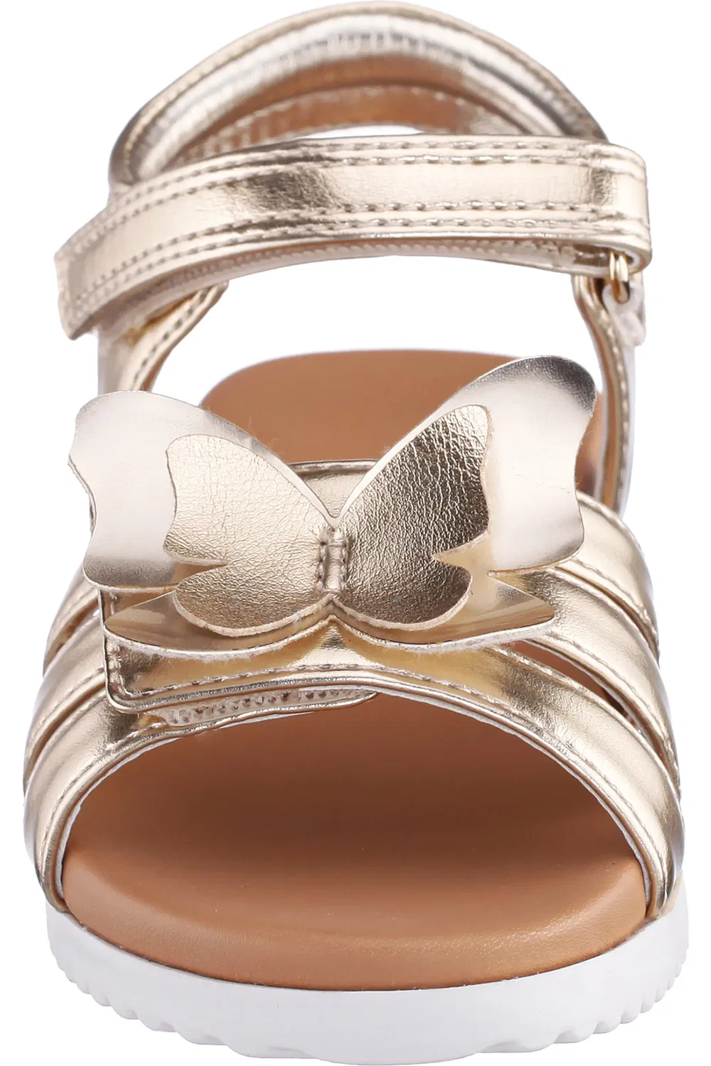 Сандалии детские с бабочкой Branty Slingback Nina, Light Gold Metallic — фото 4