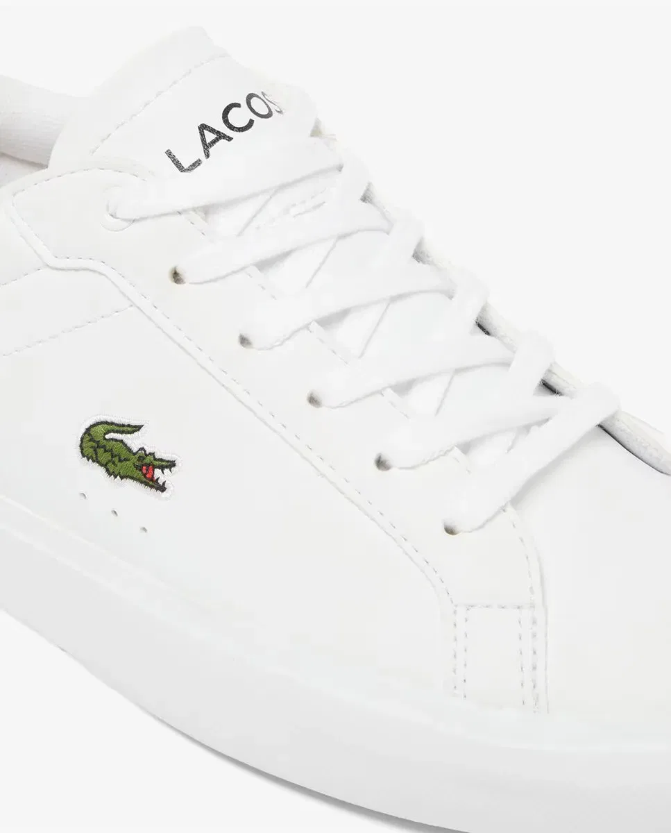 Детские кроссовки с вулканизированной подошвой Powercourt Lacoste, Blanco — фото 4